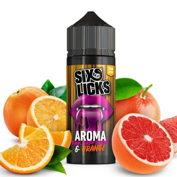 Six Licks Pink Grapefruit Orange Flavorshots 20/120ml